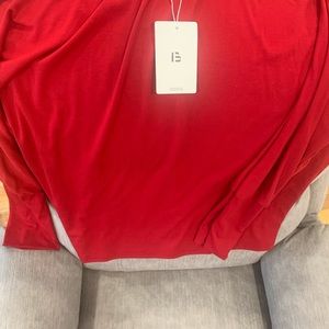 Off the shoulder Red long sleeve blouse